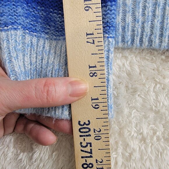 Lilly Pulitzer Elannie Sweater Blue Grotto Marled Ombre Stripe Sz L‎ Long Sleeve - Picture 13 of 14
